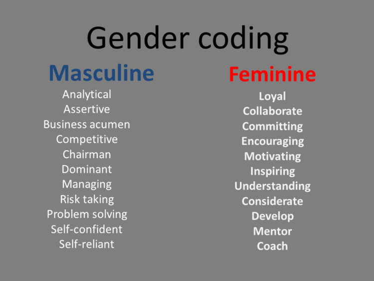 Gender De Coding Of Job Adverts Treats Symptoms Only Dorothy Dalton